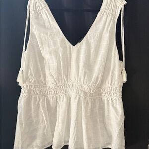 Torrid White Sleeveless Top